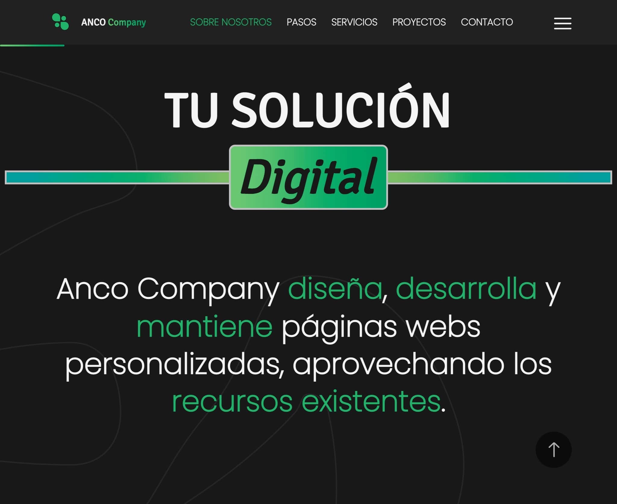 Imagen de la zona About la web de Anco Company