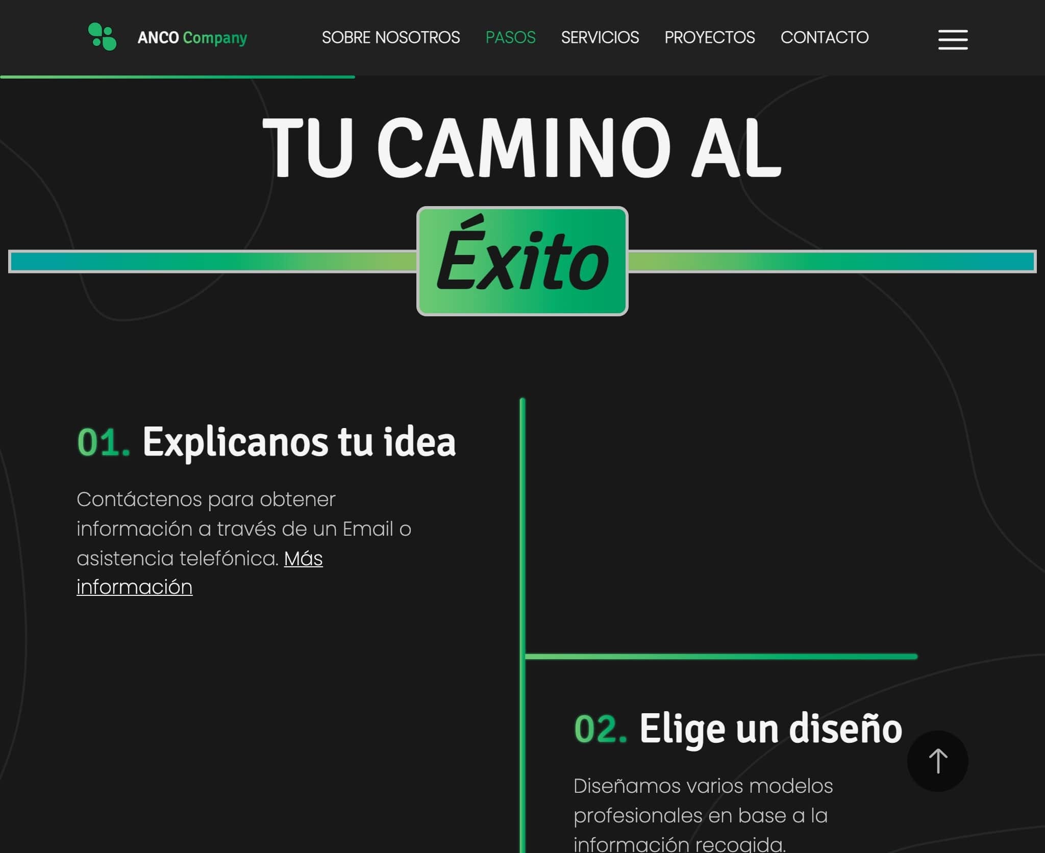 Imagen de la zona Steps la web de Anco Company